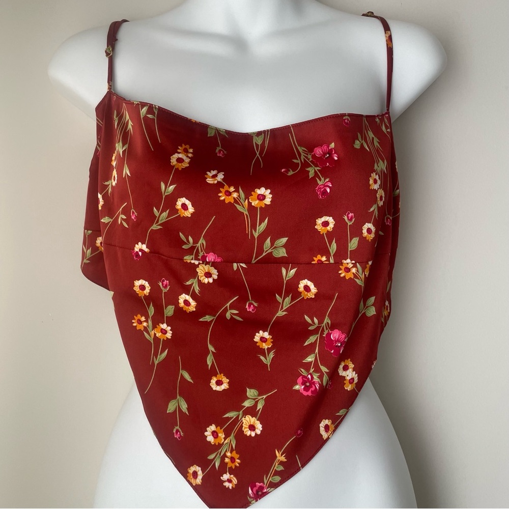 Danielle Bernstein Bandana Floral Print Top Size XXL